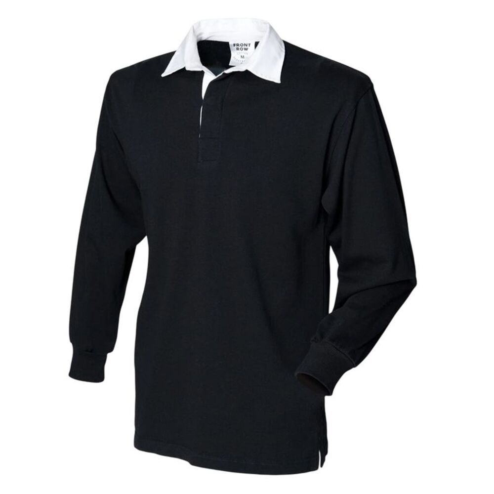 Front Row Mens Original Rugby Shirt / Black